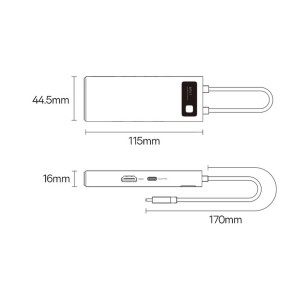 هاب 6 پورت باسئوس مدل WKWG030013 USB-C